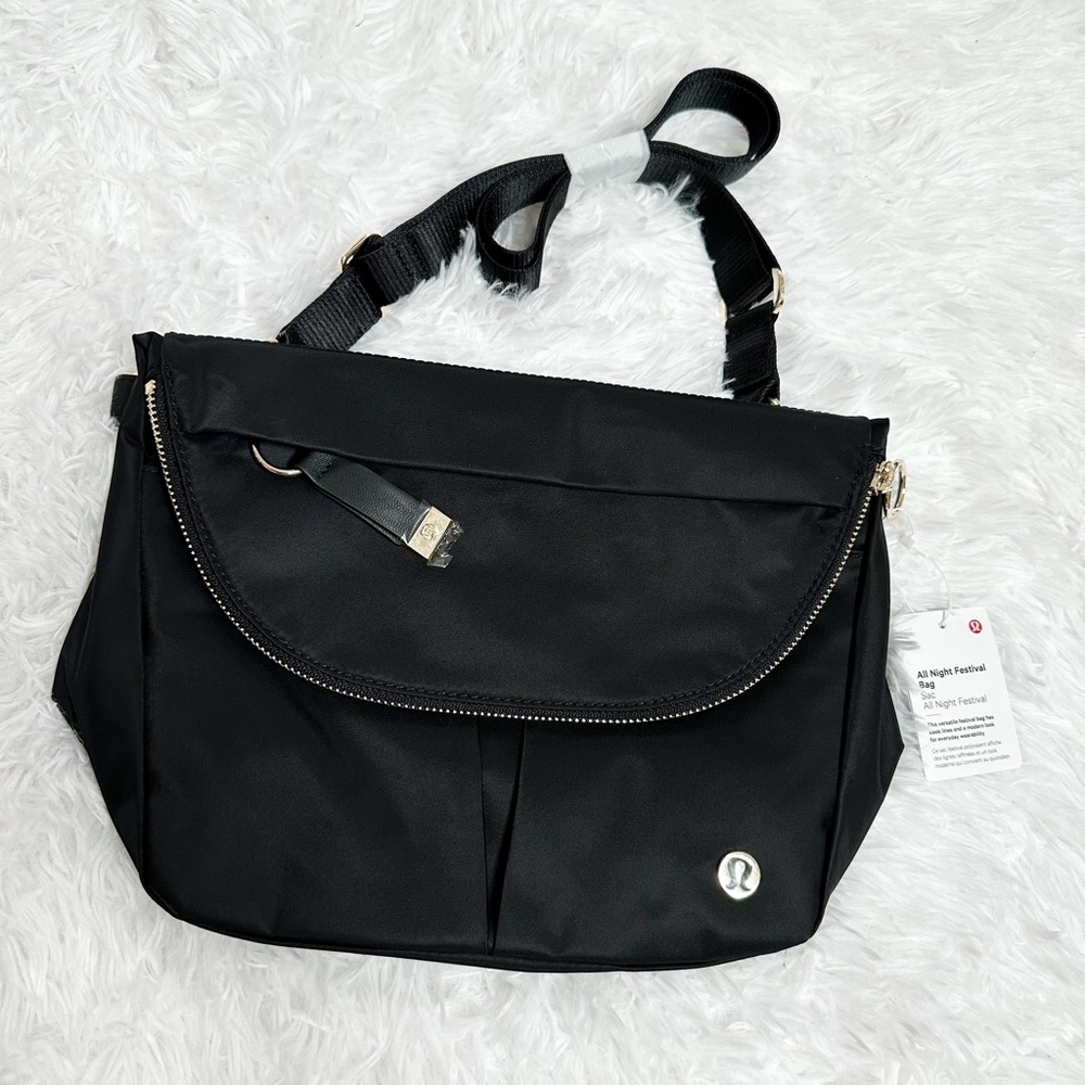 Lululemon all night festival bag new with tags black crossbody